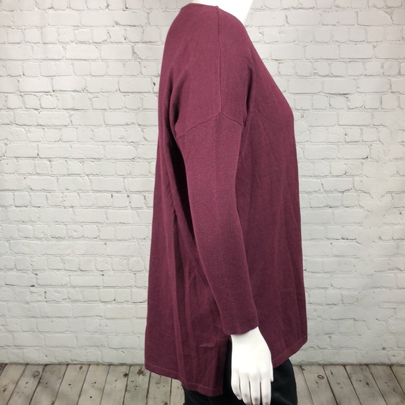 1X 2X Style & Co Berry Colored Tunic Sweater Plus Size - Picture 4 of 5